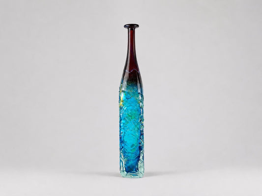 Vintage MDINA Attenuated Glass vase by Michael Harris Malta 1960s 1970s