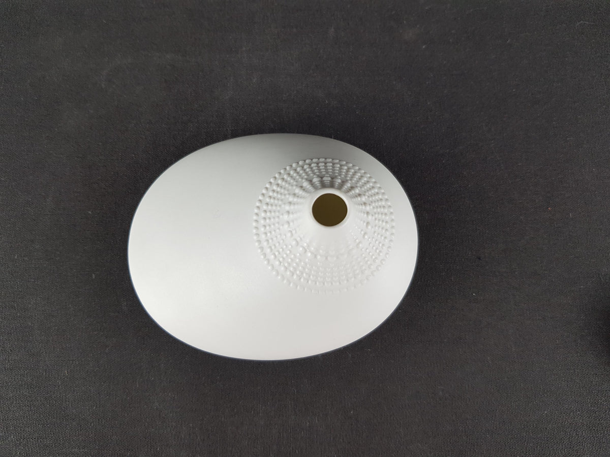 RARE Rosenthal Studio-Line Black Porcelain White Pollo vase by Tapio Wirkkala 1970's
