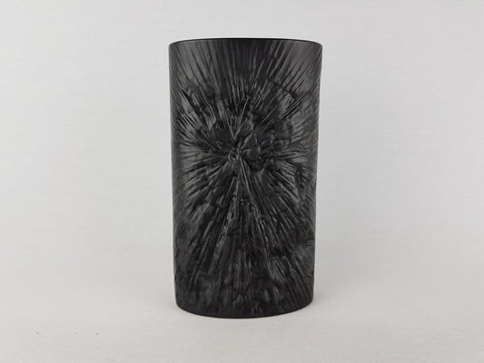 Rare Vintage ROSENTHAL Studio Linie Porcelaine Noire Relief Vase by Martin Freyer | Black Bisque Porcelain | West Germany 1970s