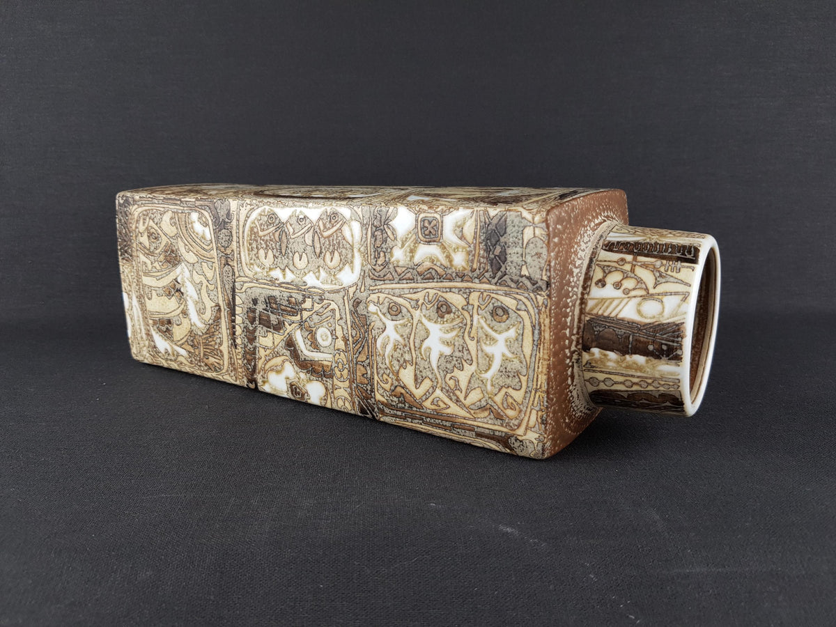 Vintage ROYAL COPENHAGEN Brown Vase from the Baca Design Line by Nils Thorsson from Denmark Danish Pottery 1960-70