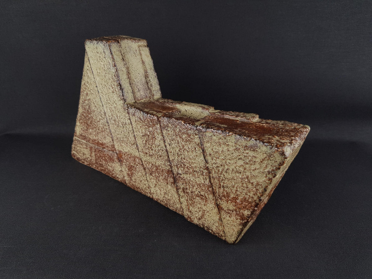Vintage ROBERT STURM Studio Pottery Sculpture Vase ST 77, Brutalist Ceramic Art Vessel, German Studio Keramik 1977