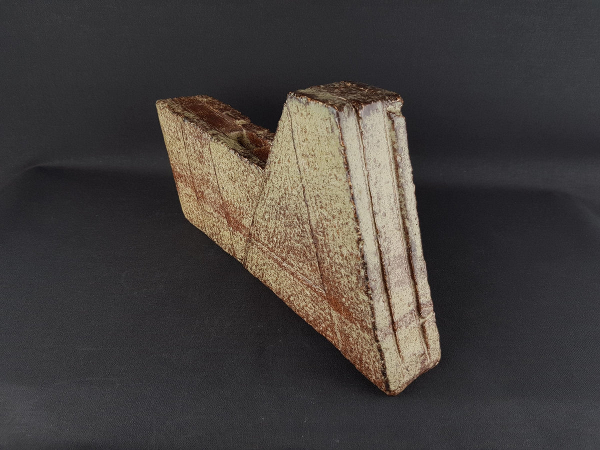 Vintage ROBERT STURM Studio Pottery Sculpture Vase ST 77, Brutalist Ceramic Art Vessel, German Studio Keramik 1977