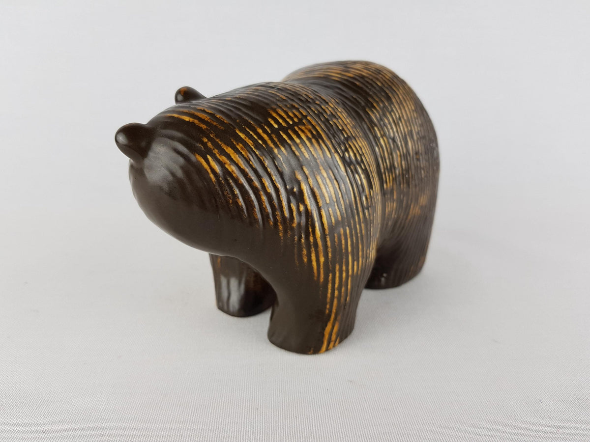 Vintage LISA LARSON Ceramic Bear "Björn" from Lillskansen Series of Gustavsberg Studio Pottery Sweden 1977s