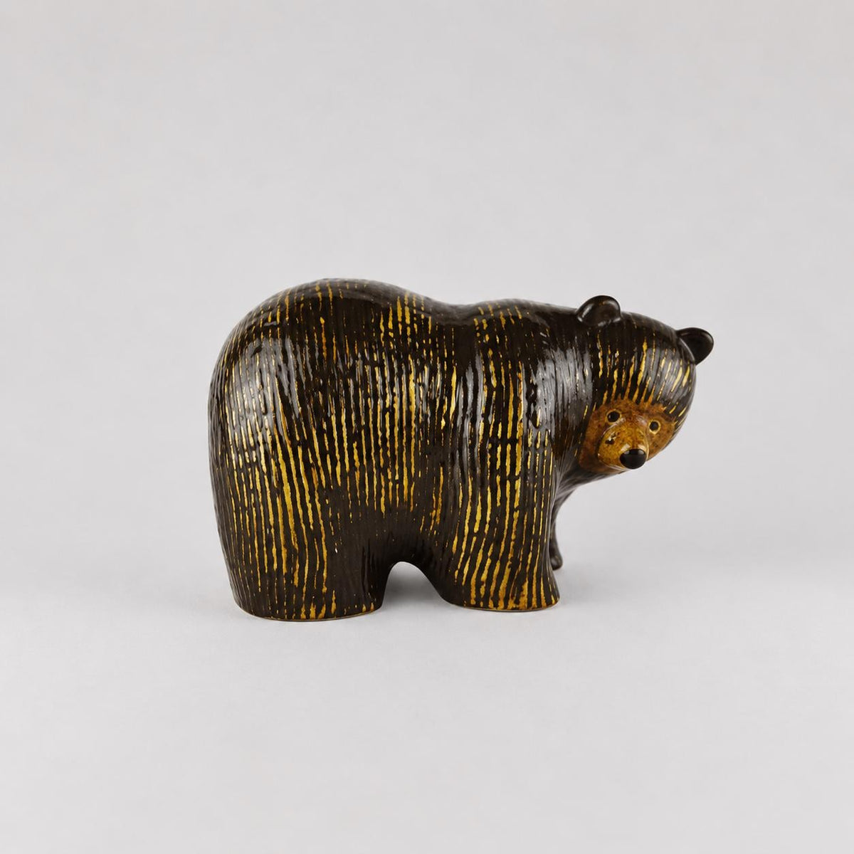 Vintage LISA LARSON Ceramic Bear "Björn" from Lillskansen Series of Gustavsberg Studio Pottery Sweden 1977s