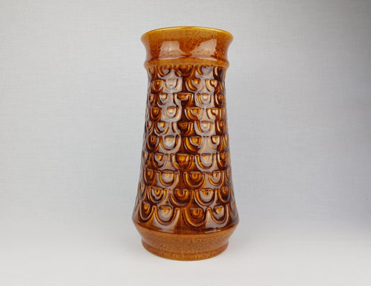 Large Vintage JASBA KERAMIK Vase | "Bali" Relief Series 1972 | N703-11-30 | West German Pottery 1972