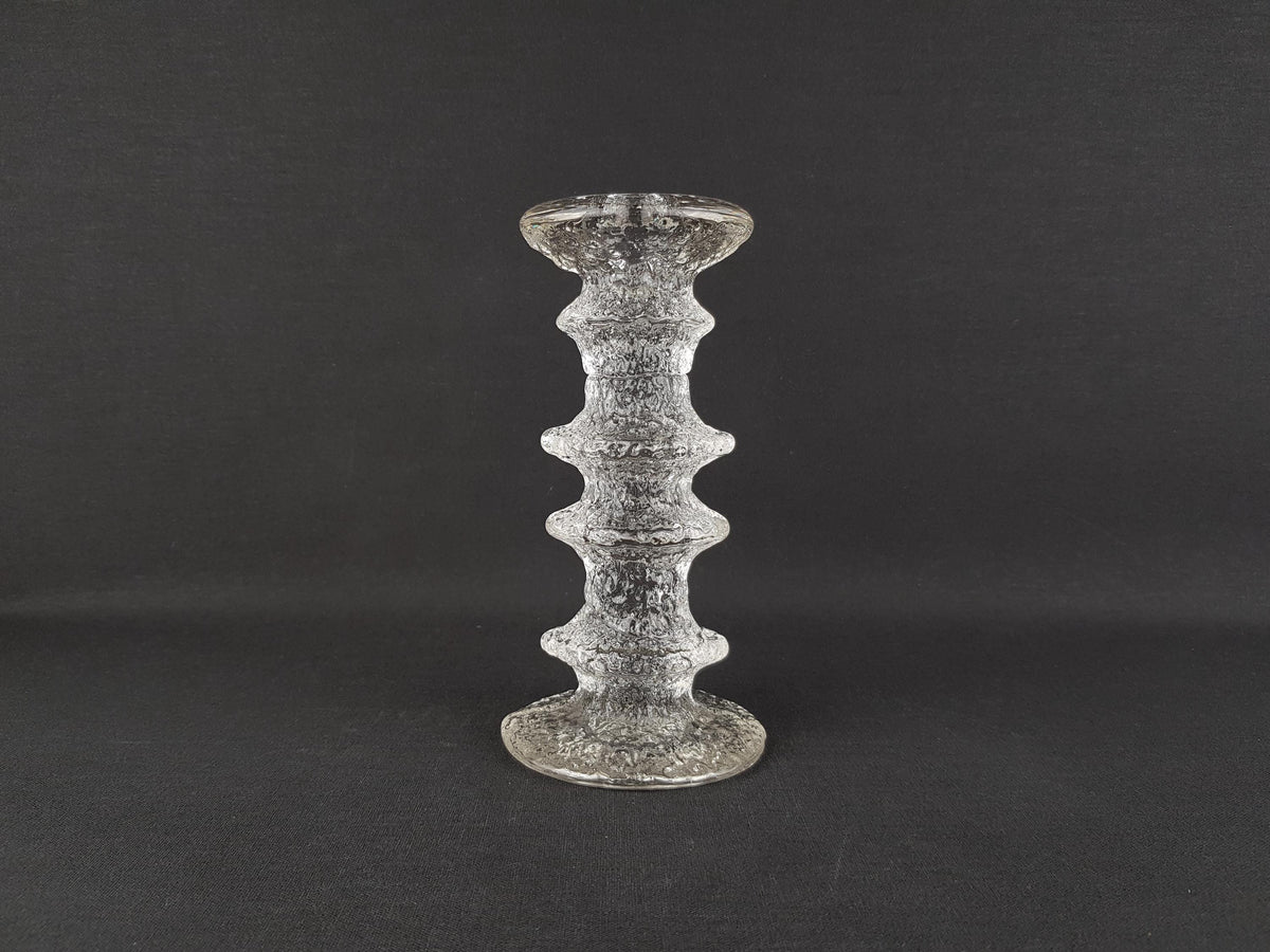 Vintage IITTALA Glass Candleholder 4 Rings Festivo by Timo Sarpaneva Signed Finland 1967