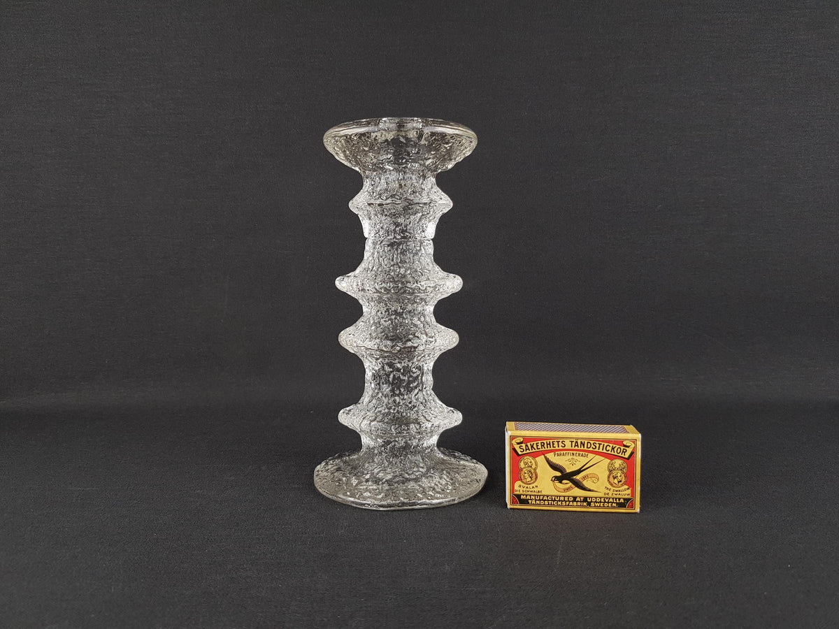 Vintage IITTALA Glass Candleholder 4 Rings Festivo by Timo Sarpaneva Signed Finland 1967