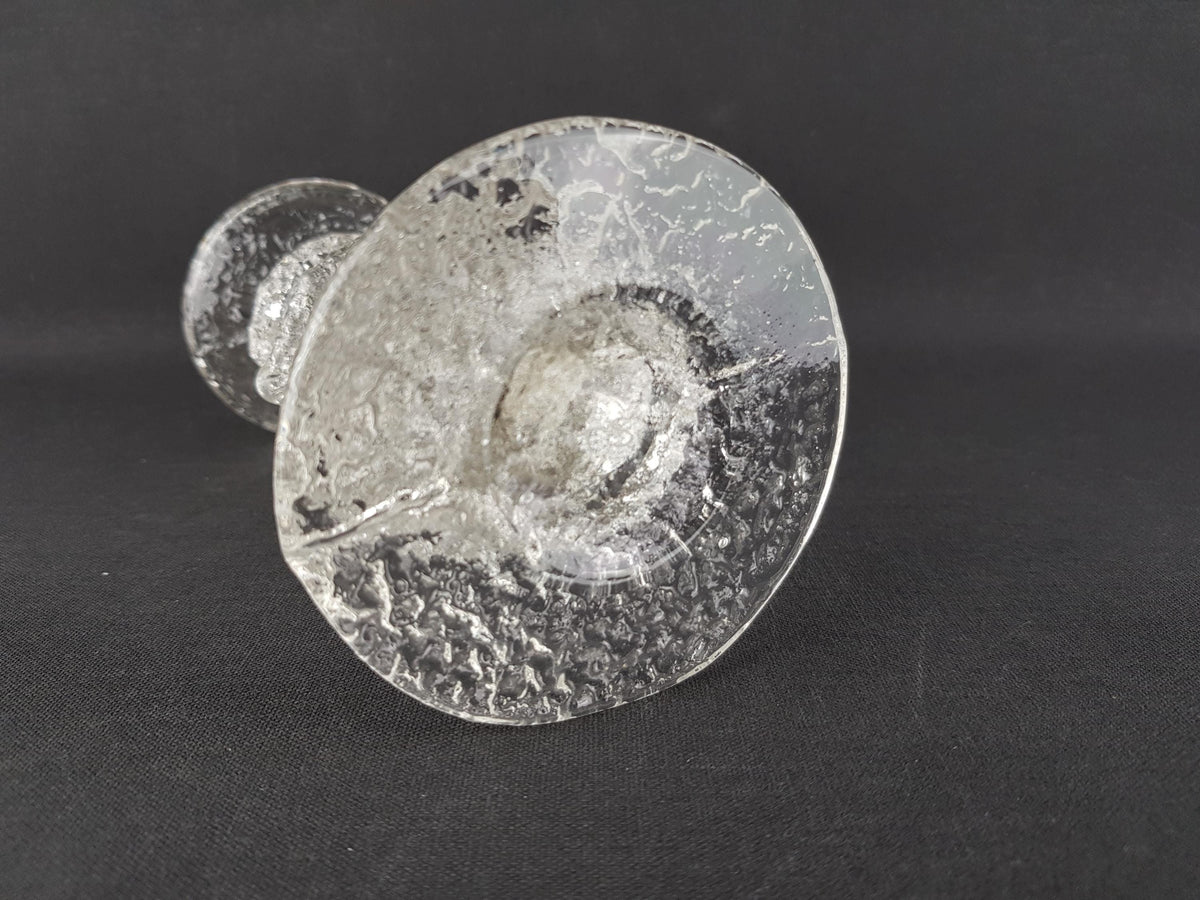 Vintage IITTALA Glass Candleholder 4 Rings Festivo by Timo Sarpaneva Signed Finland 1967