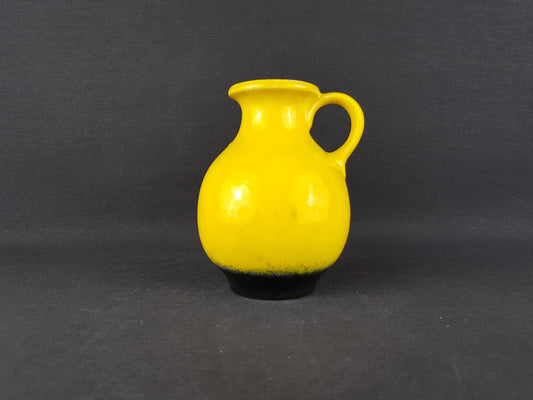Vintage JASBA KERAMIK Yellow Vase 1231 20 West German Pottery 1970s
