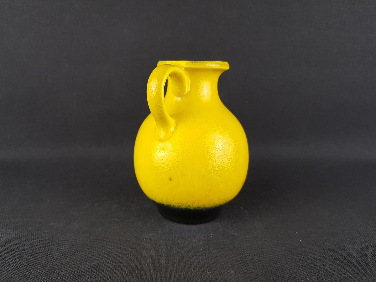 Vintage JASBA KERAMIK Yellow Vase 1231 20 West German Pottery 1970s