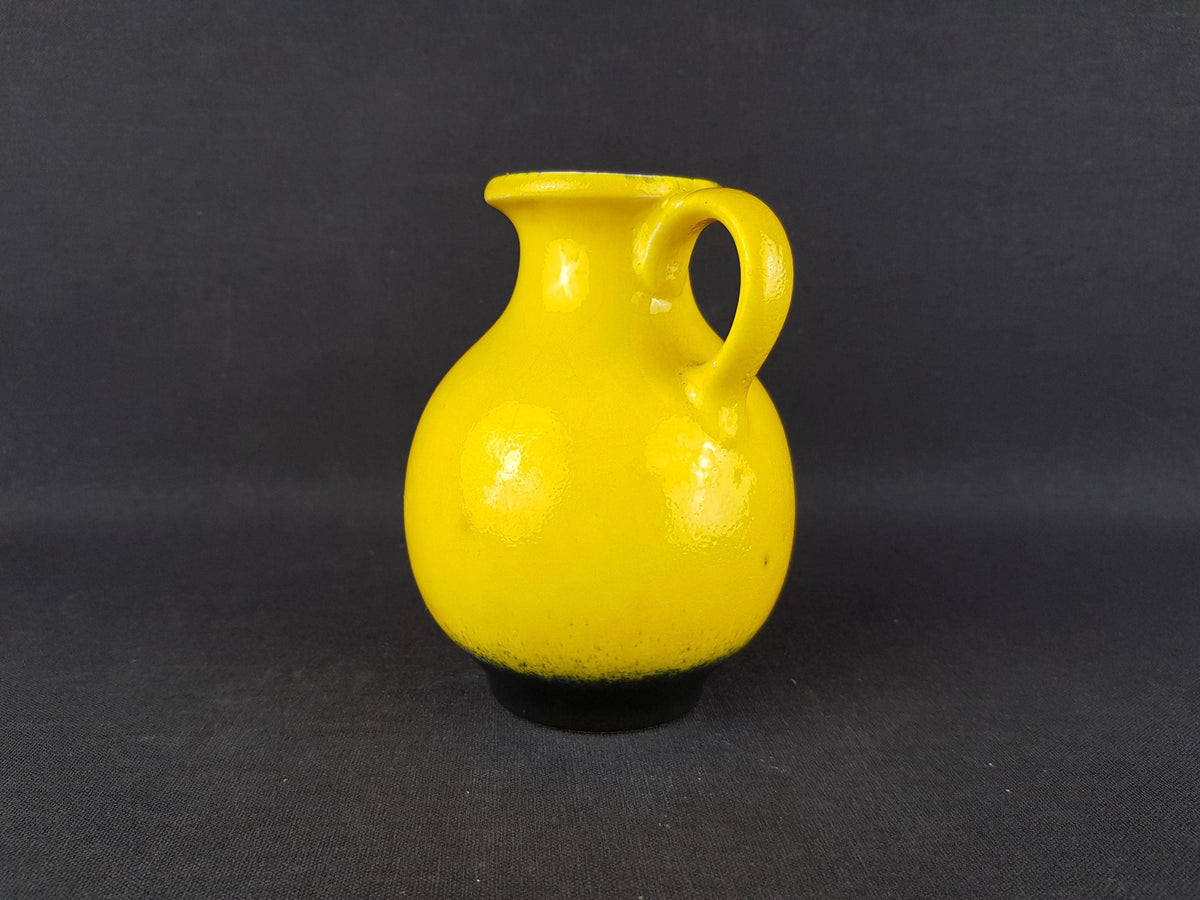 Vintage JASBA KERAMIK Yellow Vase 1231 20 West German Pottery 1970s