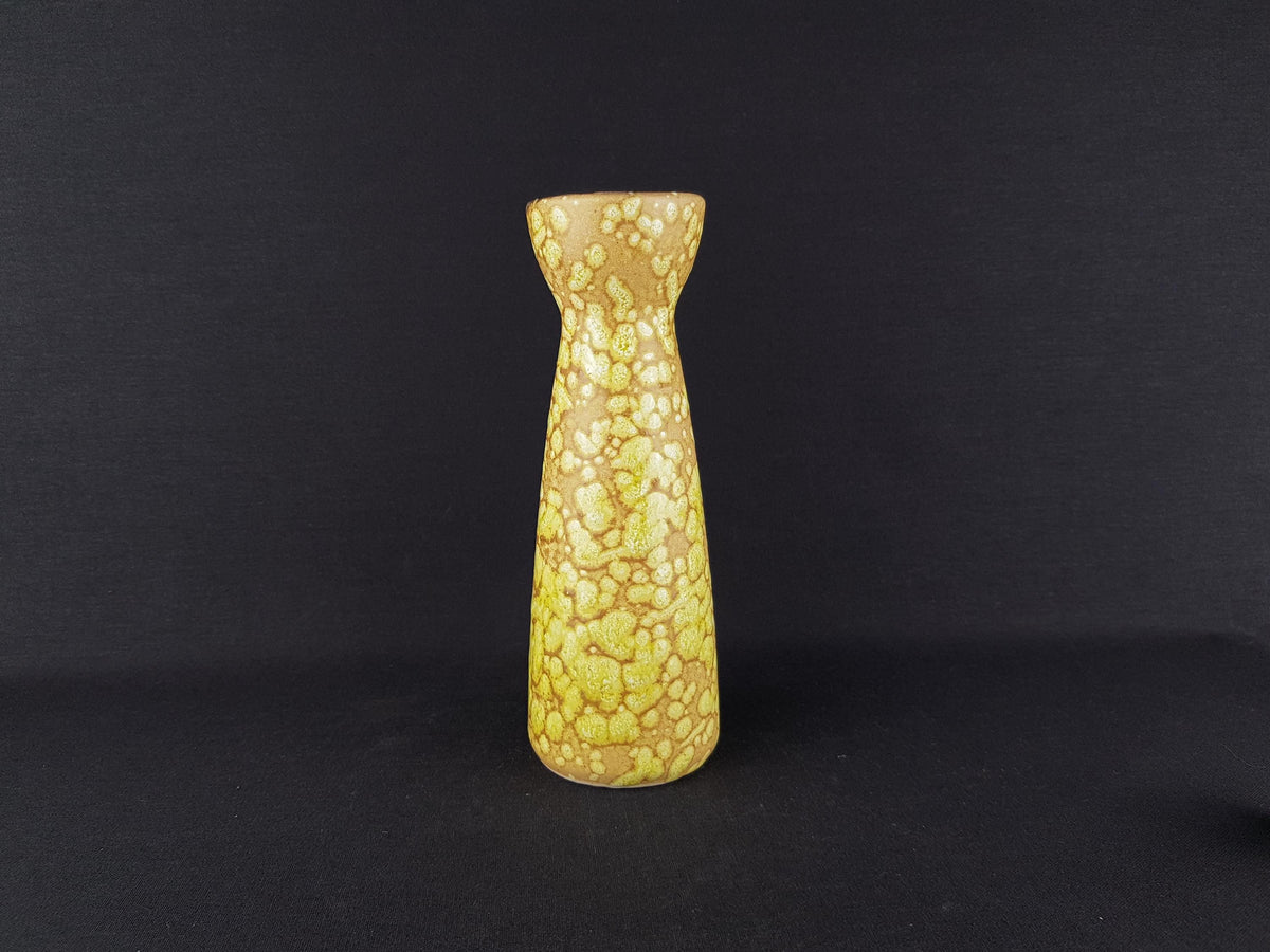 Vintage SCHEURICH KERAMIK Yellow Fat Lava Diabolo Vase 520-22, West German Pottery 1970s