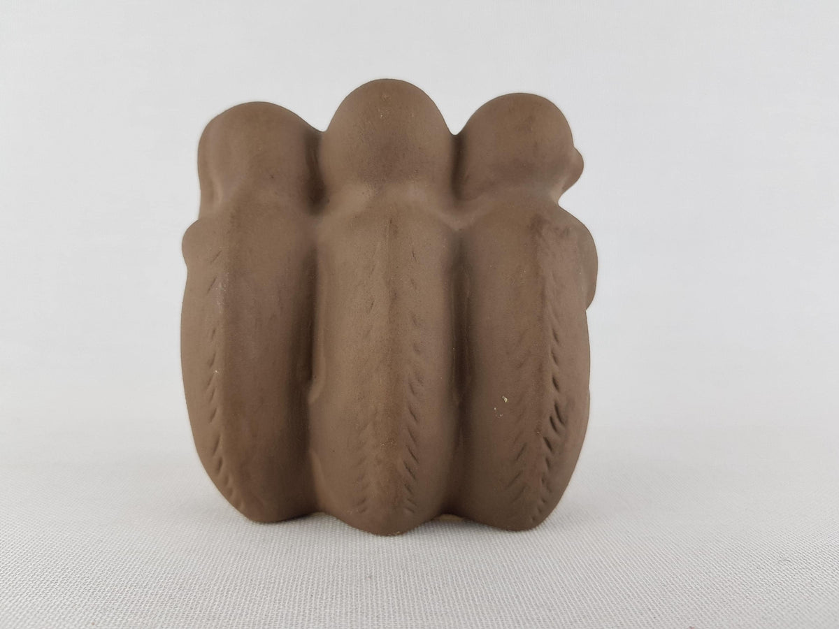 Vintage KARLSRUHER MAJOLIKA Three Wise Monkeys Figurine by Max Heinze West German Pottery 1950s