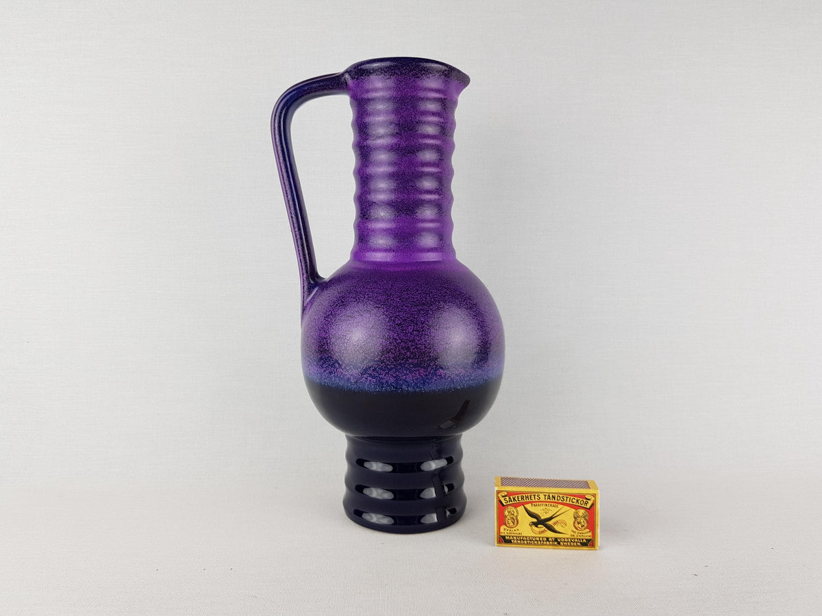 Vintage MAREI KERAMIK Purple Jug Vase 7304 West German Pottery 1970s