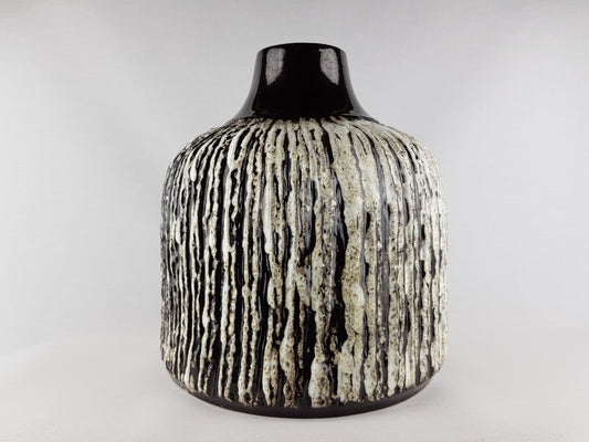 Vintage CERAMANO Metallic Brown Vase with SYRAKUS Decor 220 West German Pottery 1960s