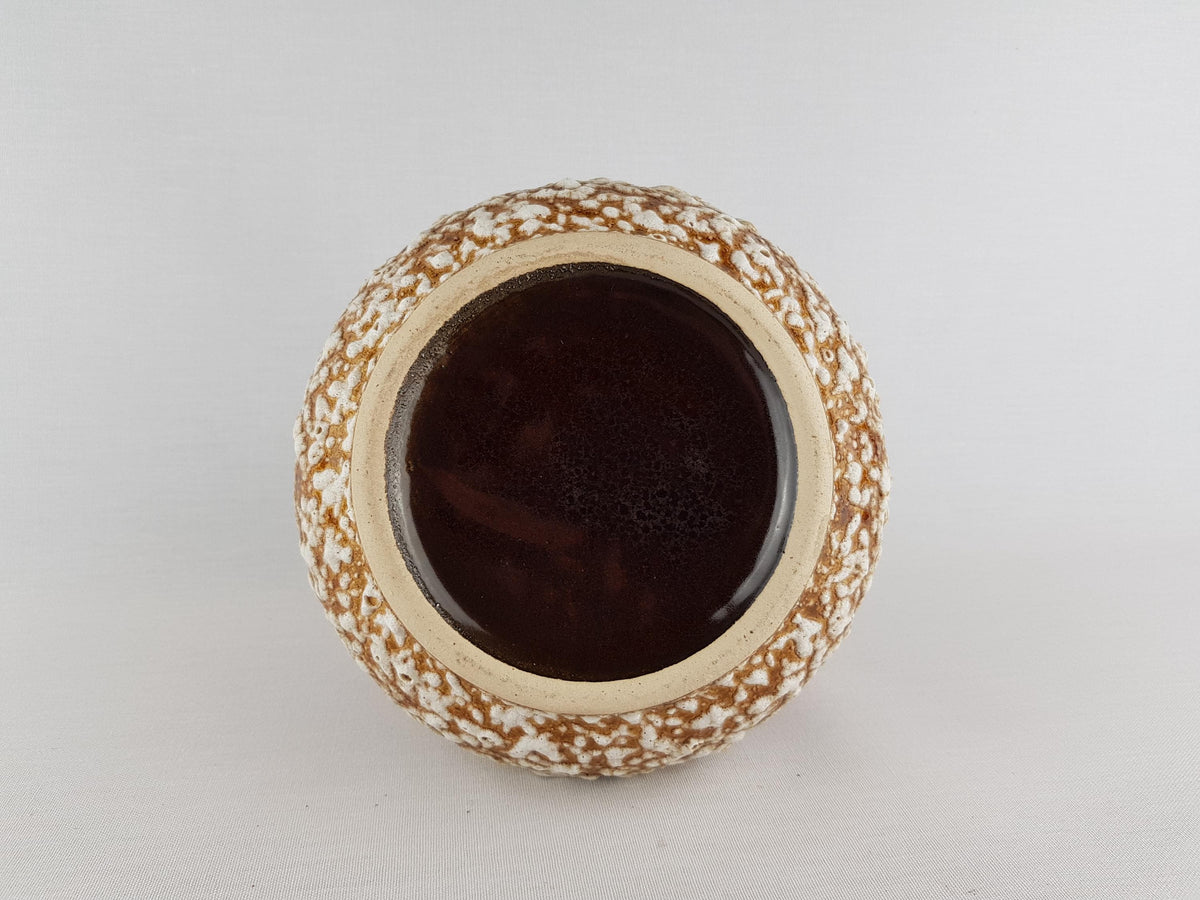 Vintage JOPEKO KERAMIK Reddish Orange Fat Lava Jug Vase 402-21 West German Pottery 1970s