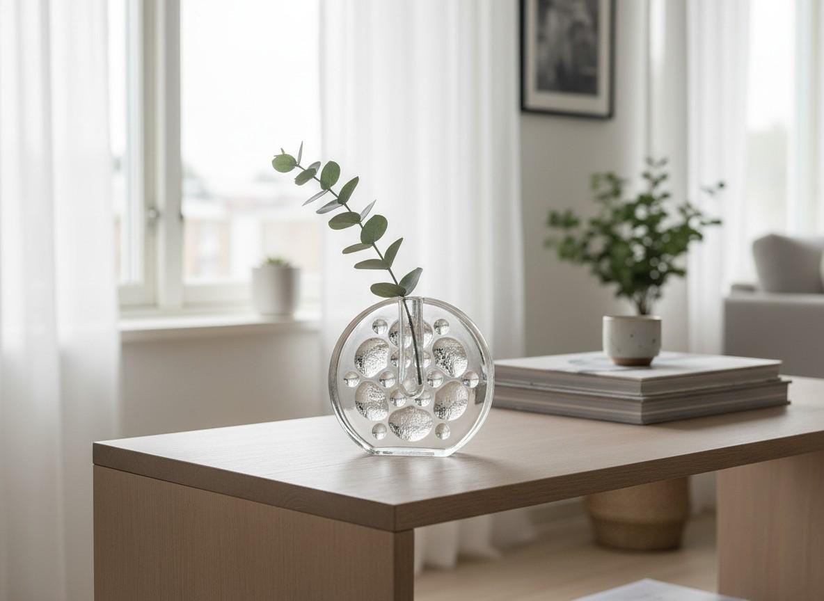 Vintage WIESENTHALHÜTTE Solifleur Glass Vase by Klaus Breit German Design 1970s