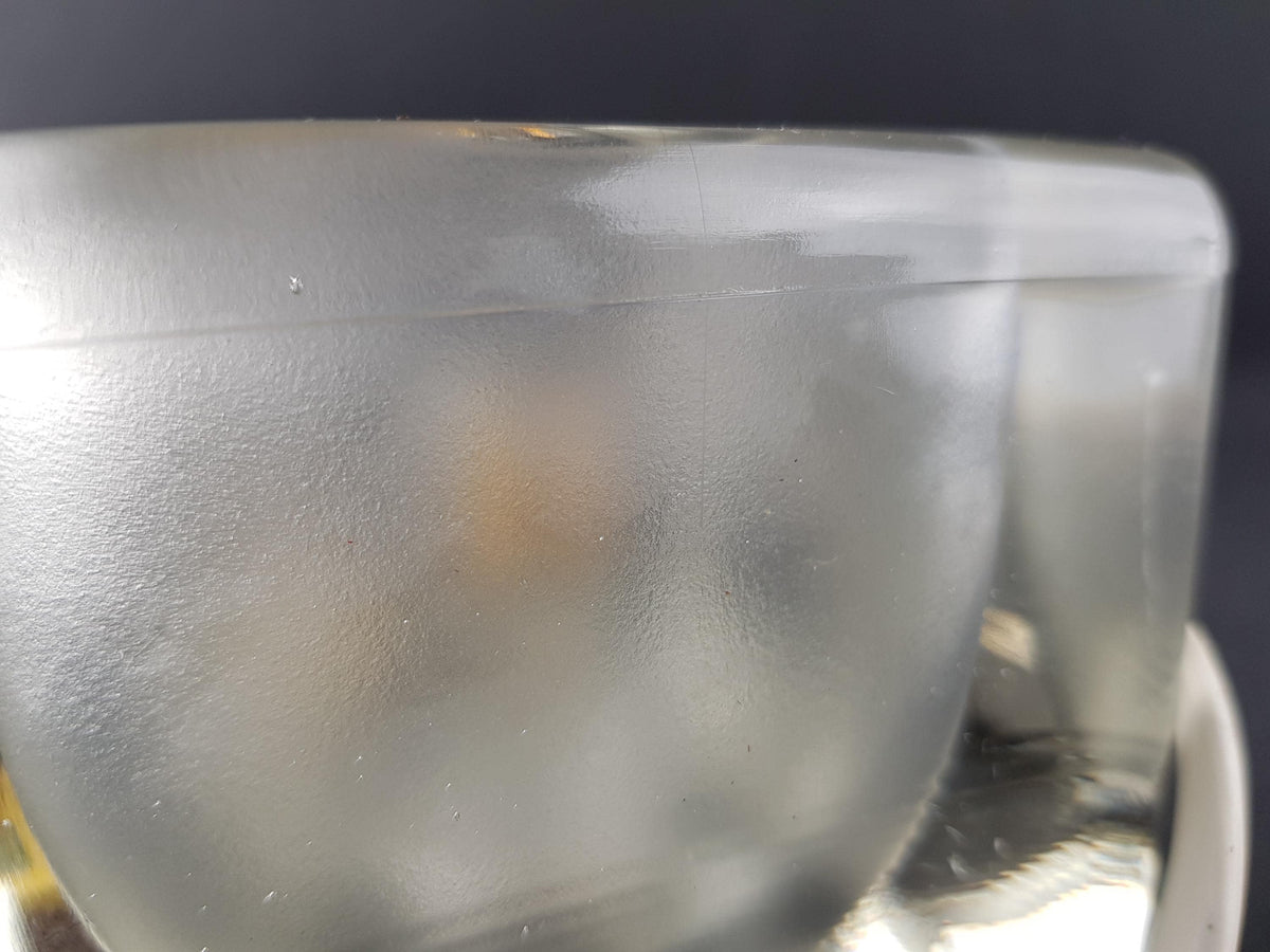Vintage PEILL & PUTZLER Ice Cube Glass Table Lamp Crystal Clear Frosted Glass Germany 1970s