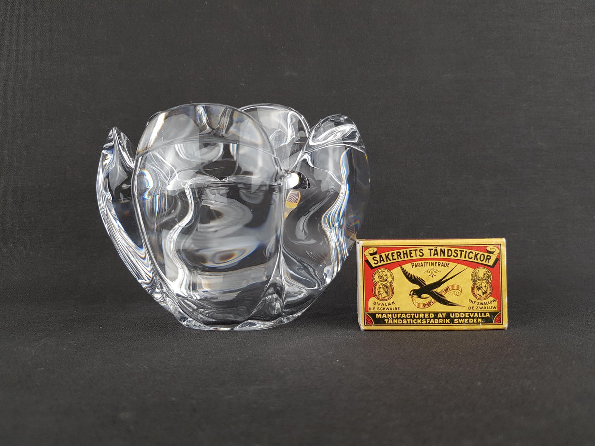 Vintage ROYAL COPENHAGEN Glass Candleholder LOTUS by Torben Jørgensen Denmark 1970s