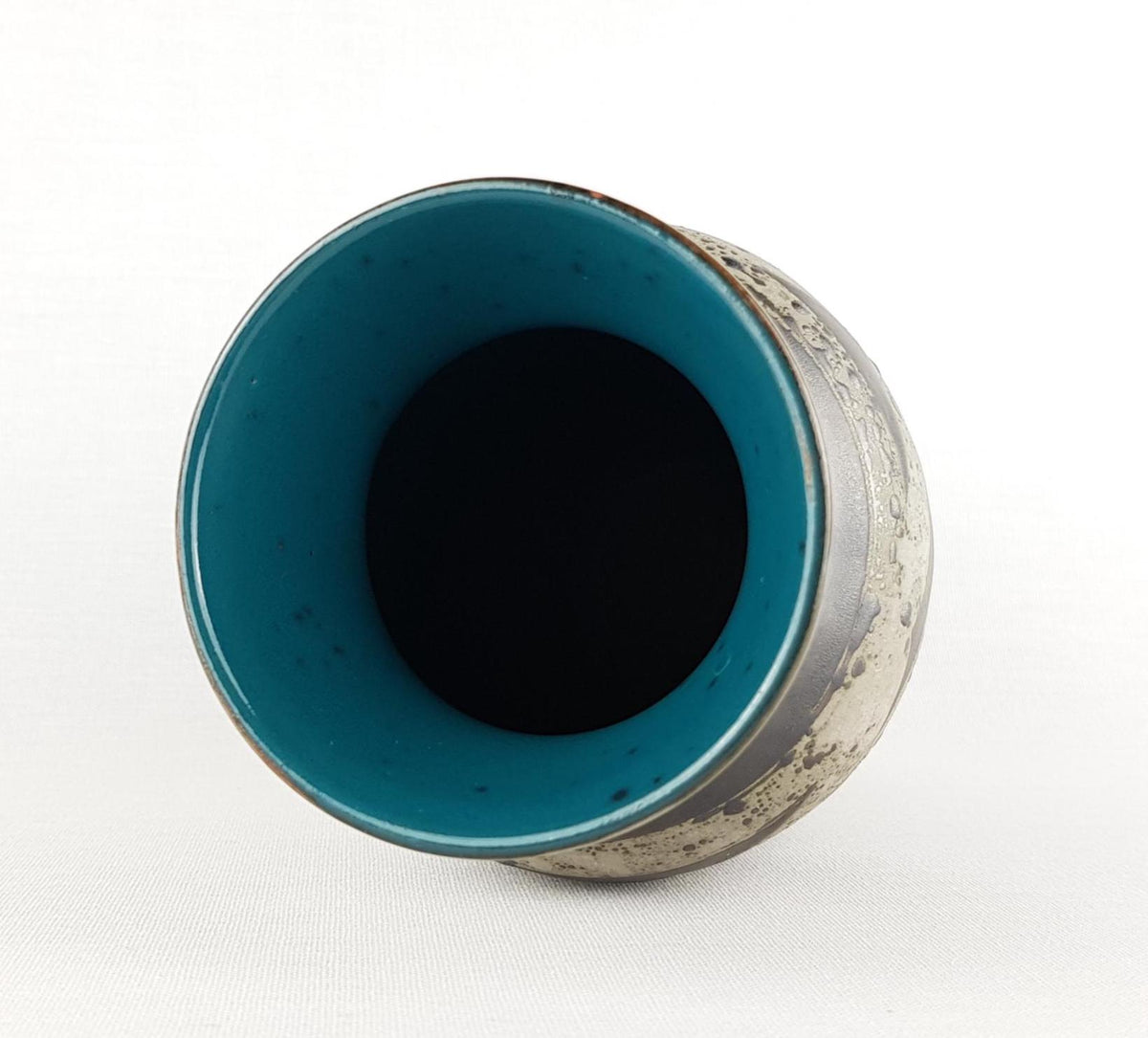 Vintage CARSTENS KERAMIK Grey and Black with Ankara Decor West German Pottery 1960s
