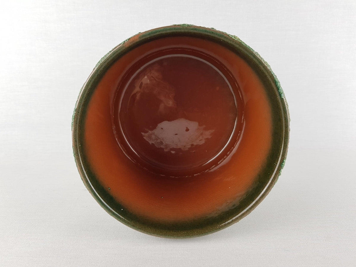 Vintage MAREI KERAMIK Green Flower Pot Planter 11/3 With "Amazonas" Decor West German Pottery 1970-80s