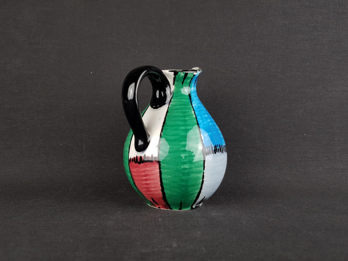 Vintage SCHRAMBERG Majolika Fabrik (SMF) Vase with Riva decor 56 West German Pottery Fat Lava Era 1950s by Elfi Stadler