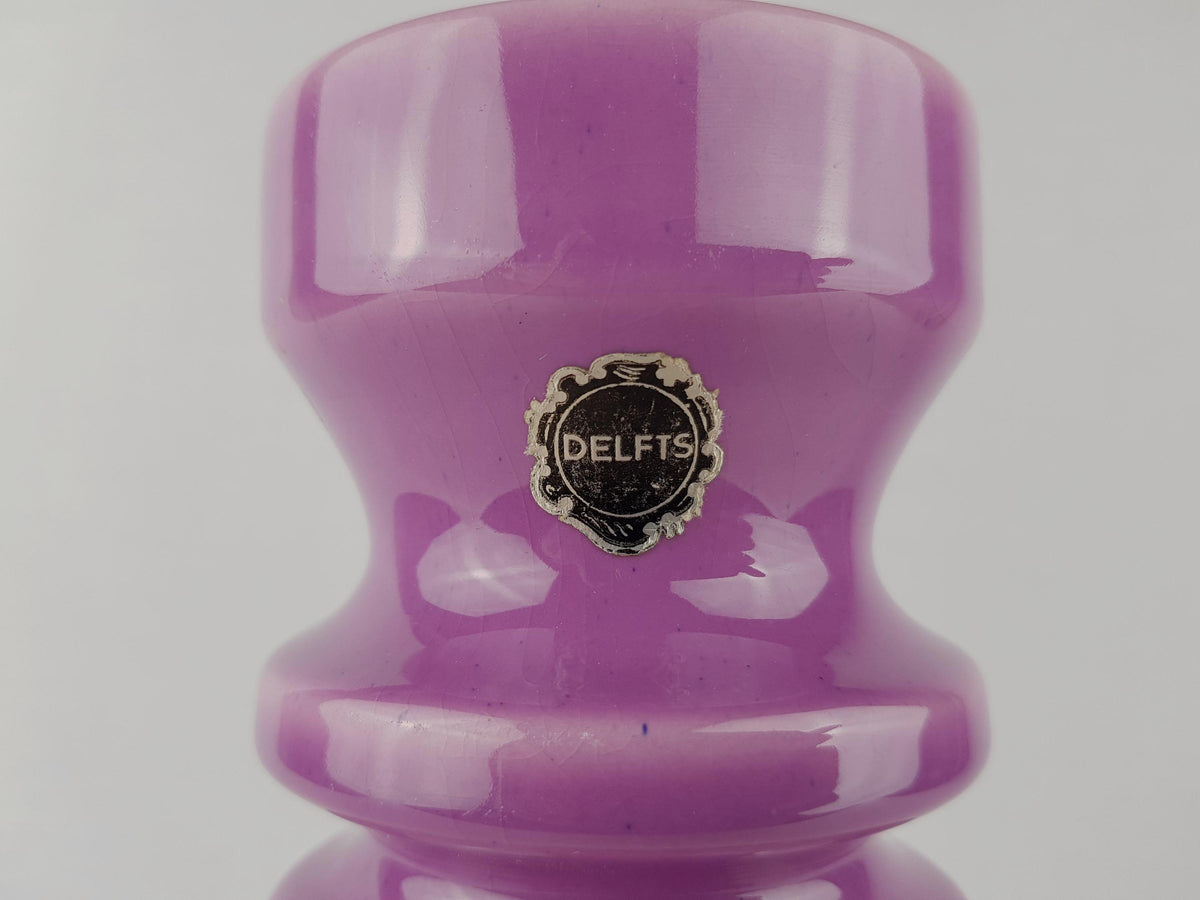 Vintage DELFTS Purple Vase Dutch Pottery Timeless Design 1970s