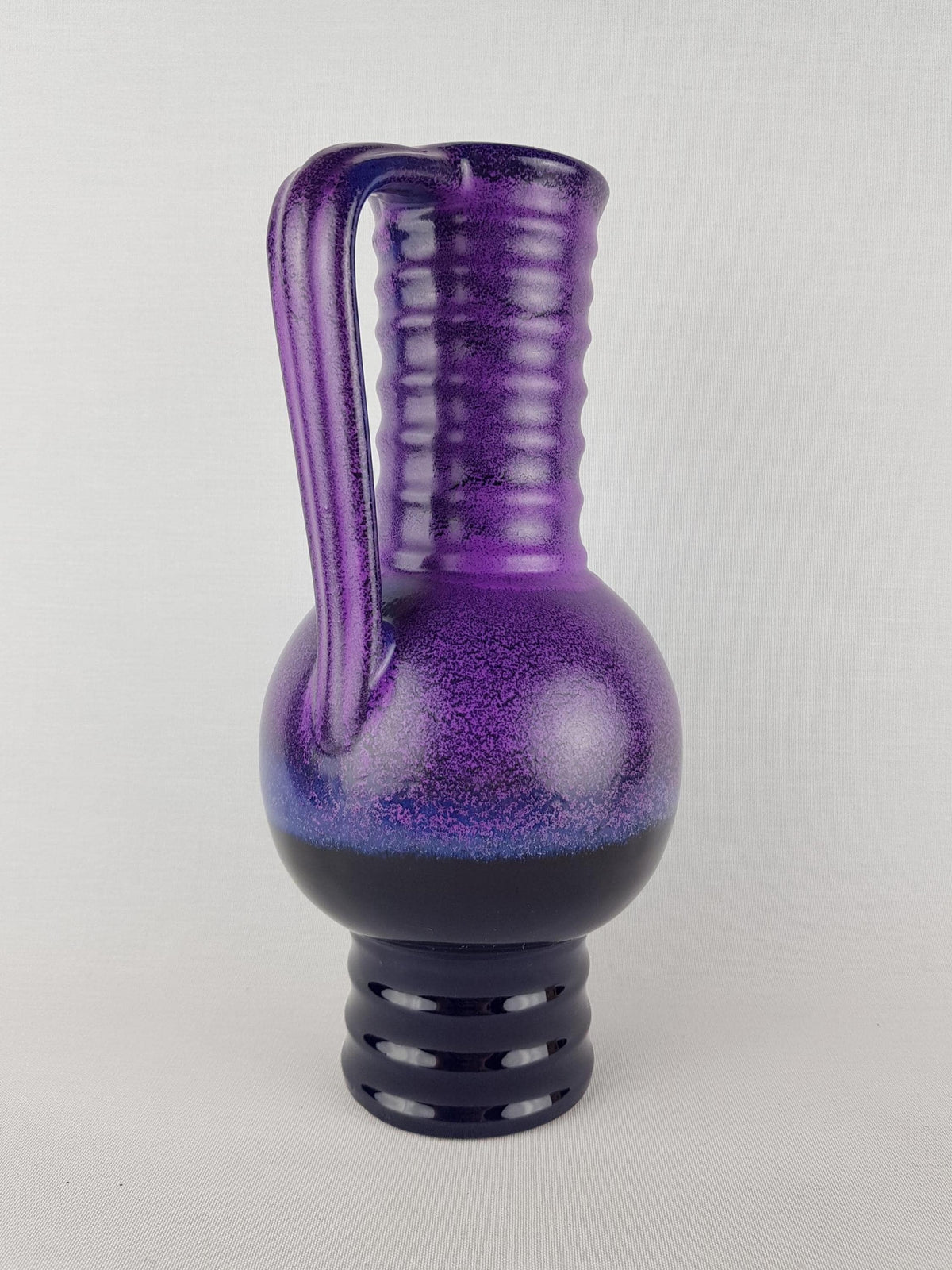 Vintage MAREI KERAMIK Purple Jug Vase 7304 West German Pottery 1970s