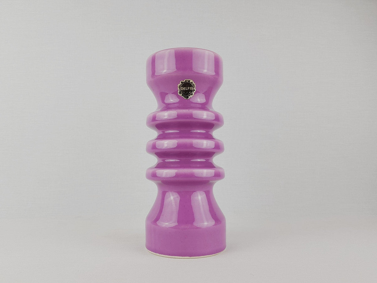 Vintage DELFTS Purple Vase Dutch Pottery Timeless Design 1970s