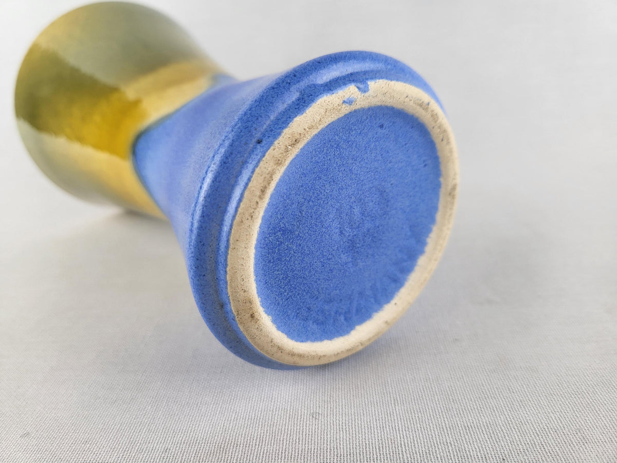 Vintage DÜMLER & BREIDEN Keramik Yellow Blue Vase 103 18 West German Pottery 1970s