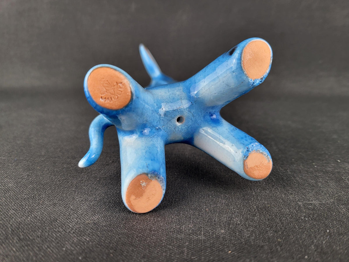 Very Rare! Vintage Walter Bosse Large Ceramic Blue Giraffe – Karlsruhe Majolika, 1955