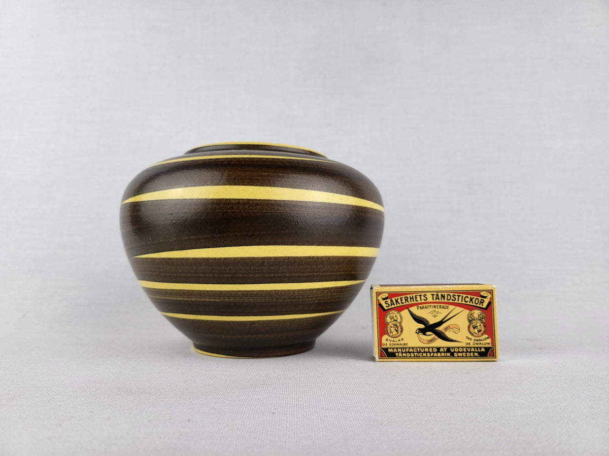 Vintage ILKRA EDEL KERAMIK Vase with KAIR0 decor 202/11 West German Pottery 1956s