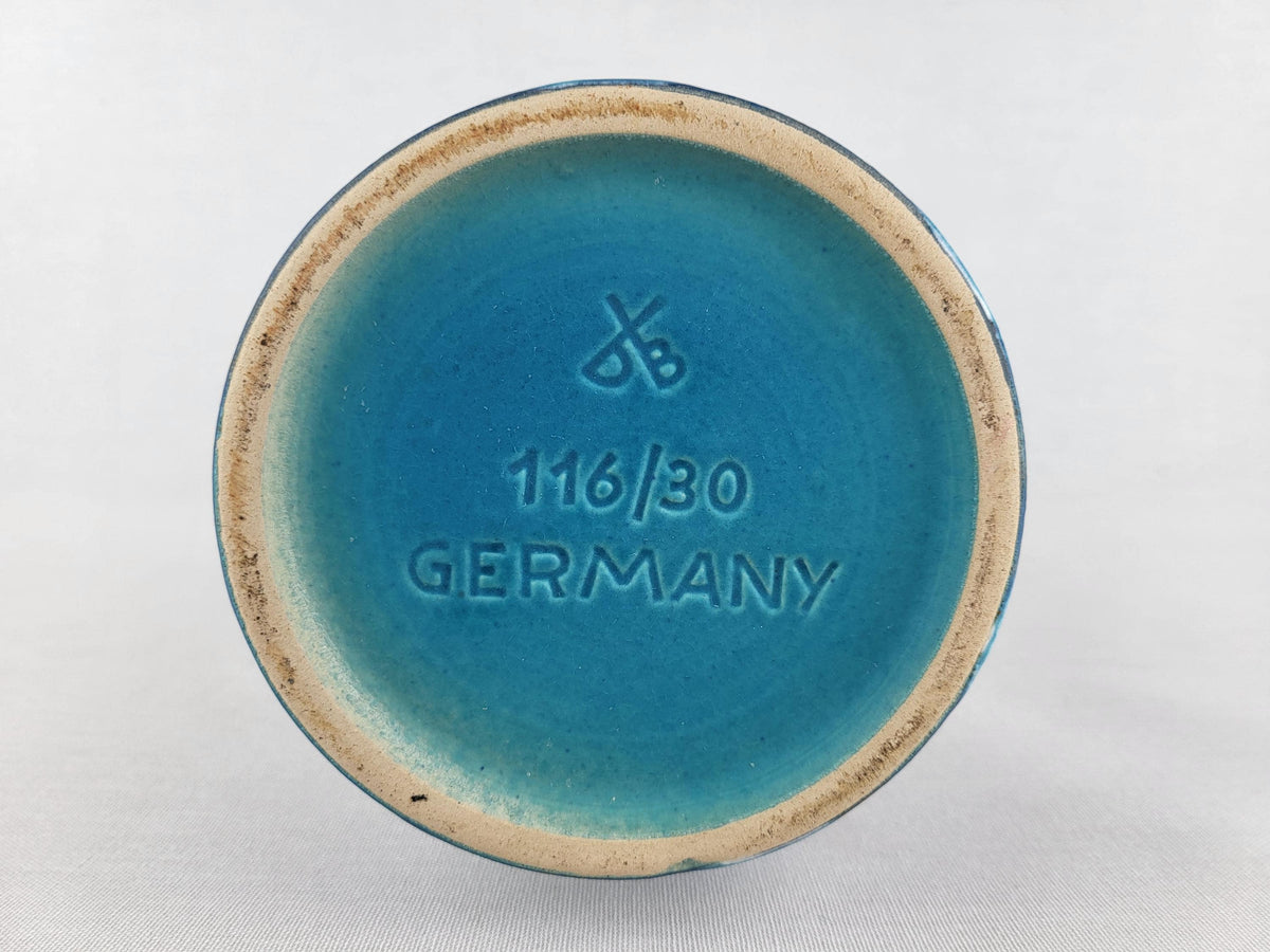 Vintage DÜMLER & BREIDEN Blue Vase 116 30 West German Pottery 1960s 1970s