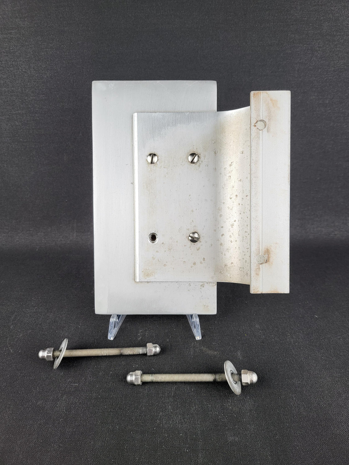 Unique Vintage Door Handle With Ceramic Tile | Belgian Mid Century Design (1950 1970)