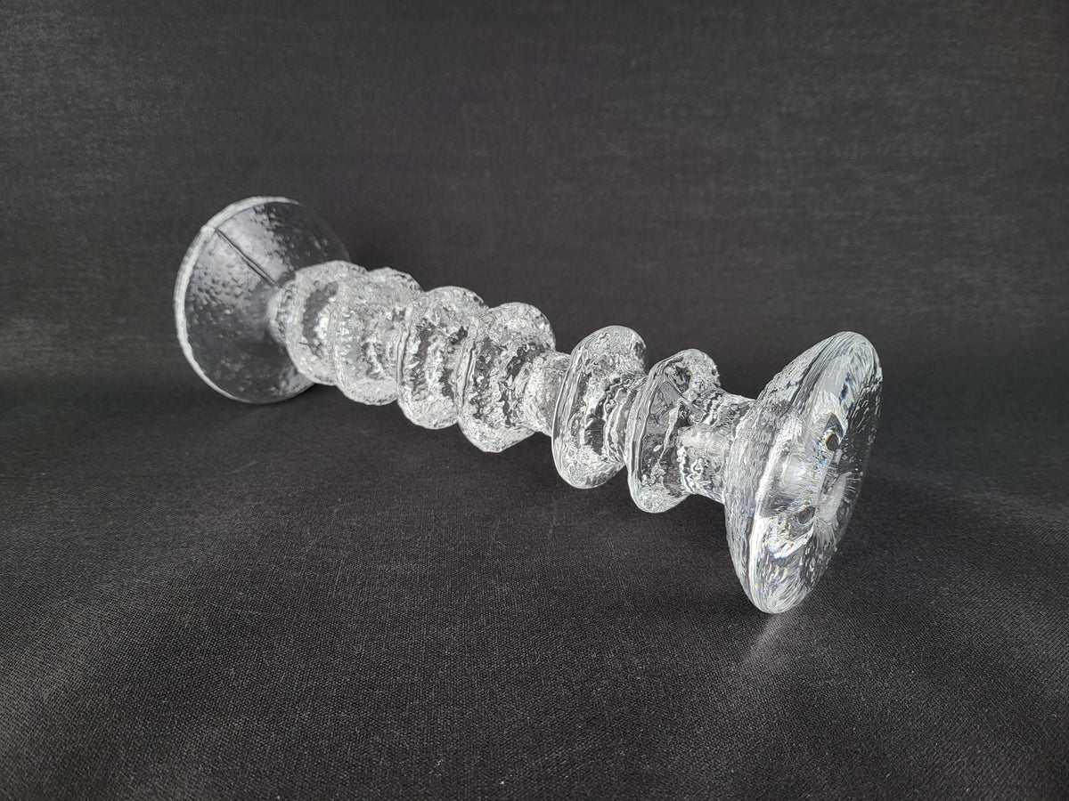 Vintage IITTALA Glass Candleholder 6 Rings Festivo by Timo Sarpaneva Finland Designed 1967