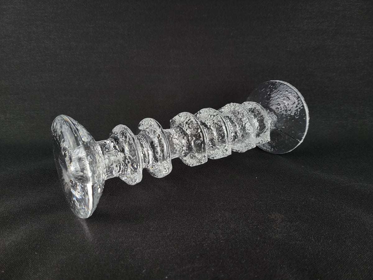 Vintage IITTALA Glass Candleholder 6 Rings Festivo by Timo Sarpaneva Finland Designed 1967