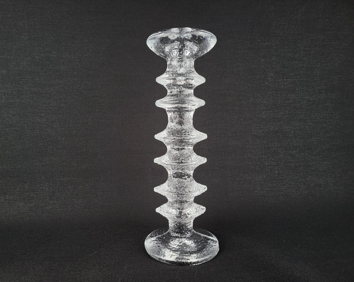 Vintage IITTALA Glass Candleholder 6 Rings Festivo by Timo Sarpaneva Finland Designed 1967