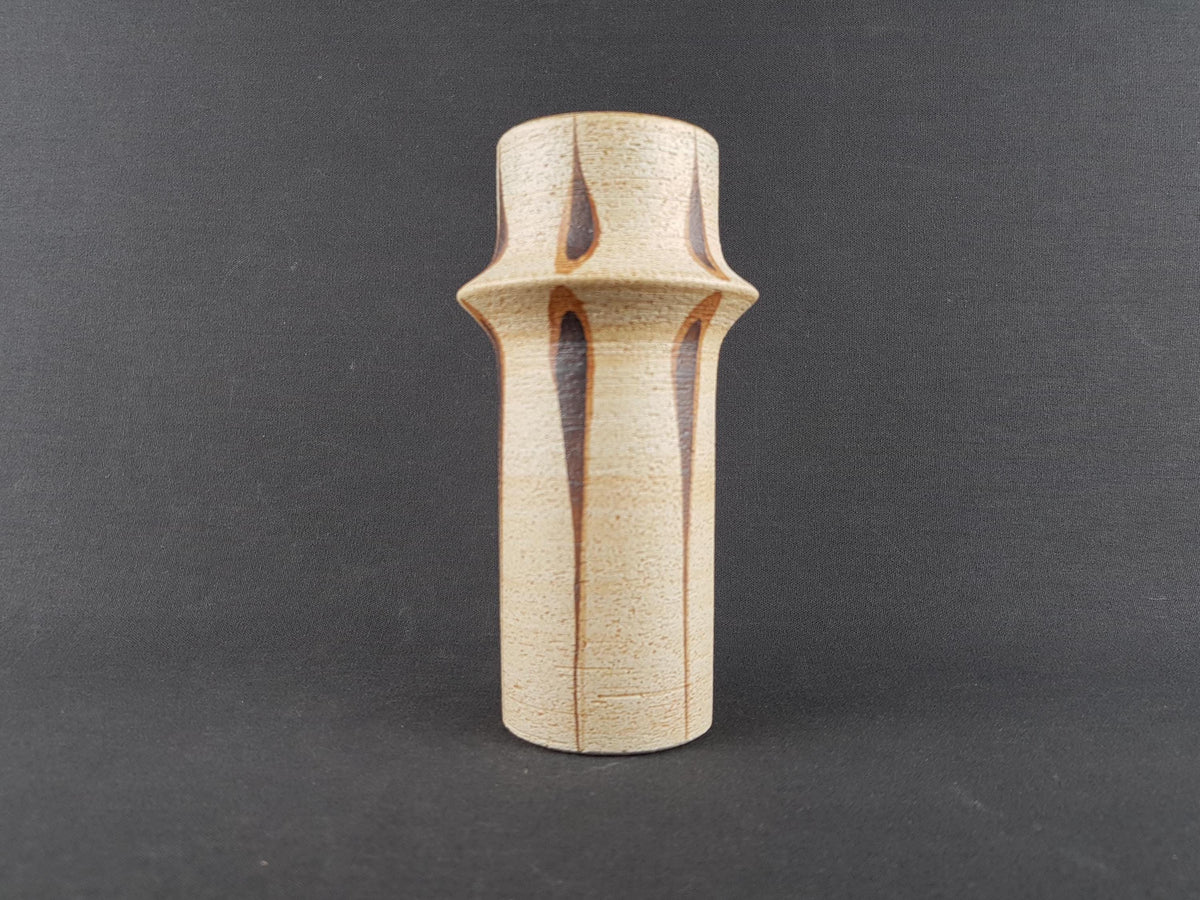 Vintage SGRAFO Brown Beige Vase 3264 West German Pottery by Peter Muller 1970s
