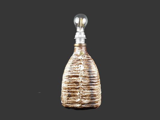 Vintage CARSTENS KERAMIK Table Lamp With Rib Decor by Rudolf Christman West German Pottery 1967