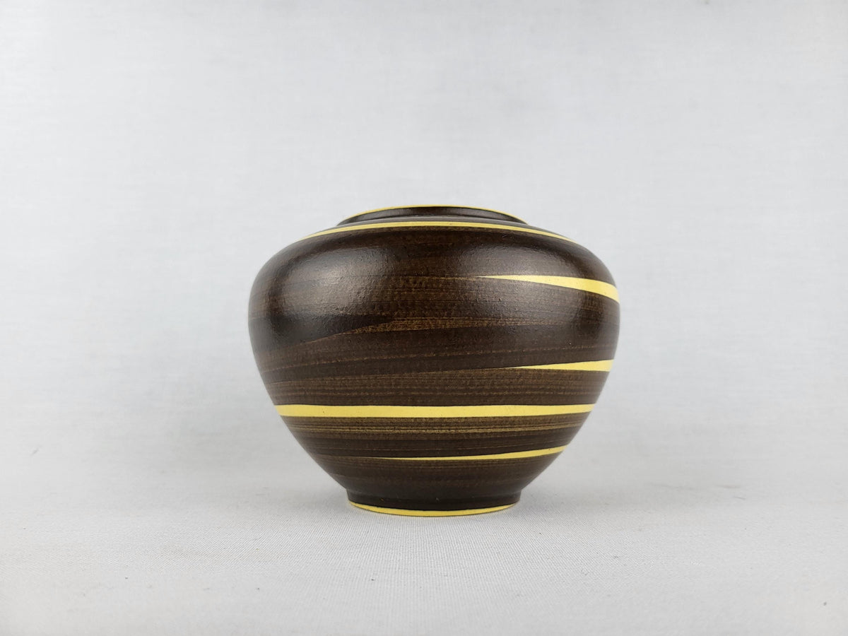 Vintage ILKRA EDEL KERAMIK Vase with KAIR0 decor 202/11 West German Pottery 1956s