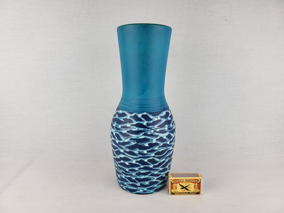 Vintage DÜMLER & BREIDEN Blue Vase 116 30 West German Pottery 1960s 1970s