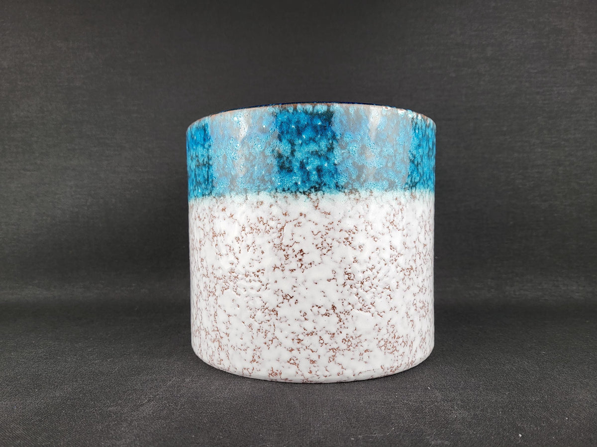 Vintage MAREI KERAMIK Blue and White Planter with Nile Decor 11/3 West German Pottery 1970s