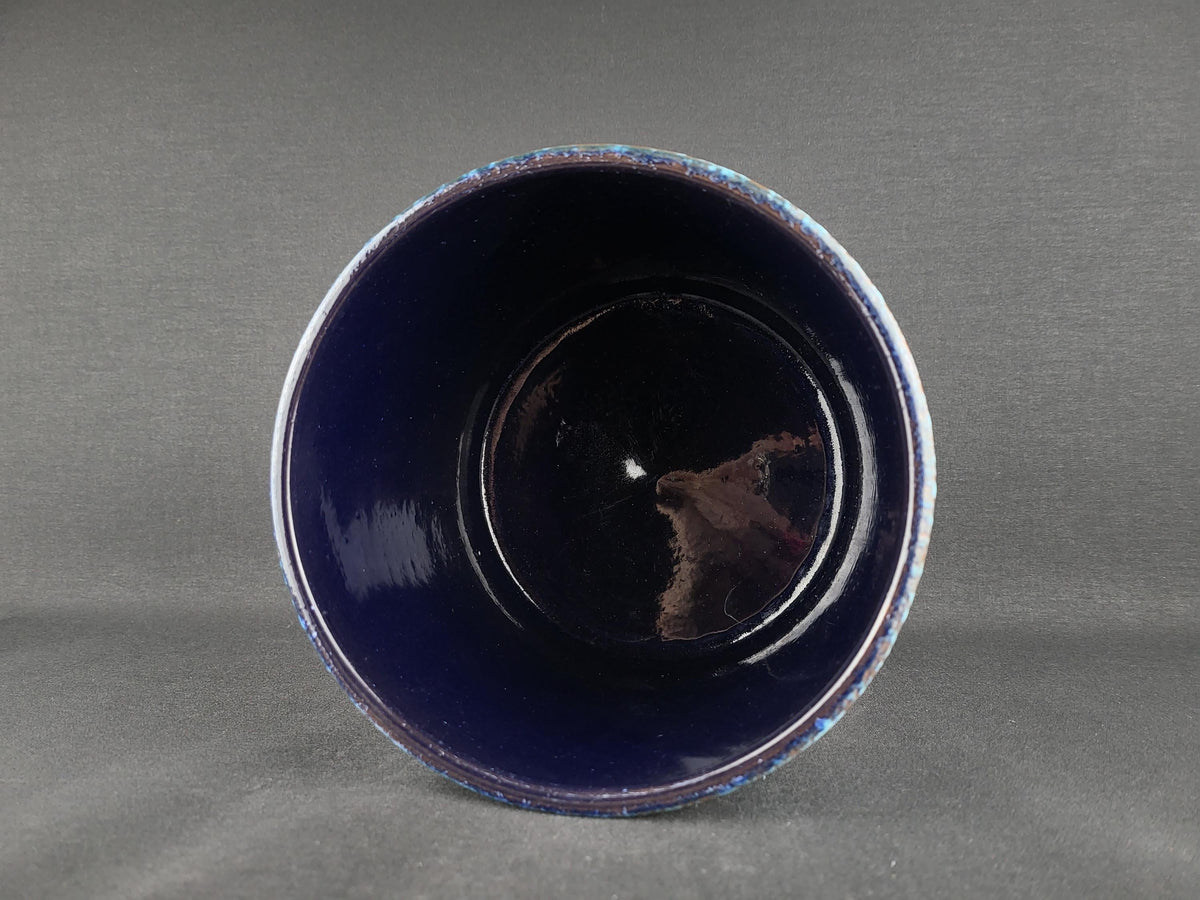 Vintage MAREI KERAMIK Blue and White Planter with Nile Decor 11/3 West German Pottery 1970s