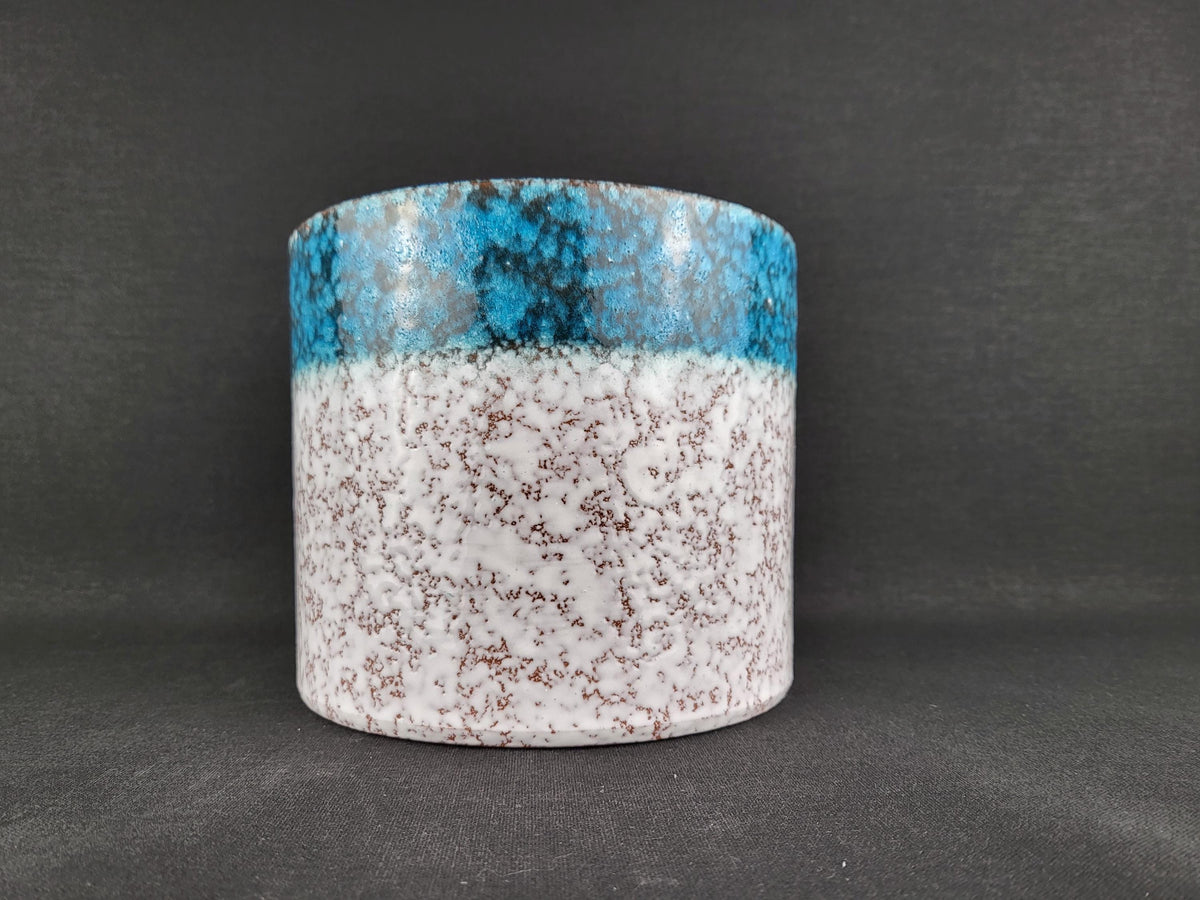 Vintage MAREI KERAMIK Blue and White Planter with Nile Decor 11/3 West German Pottery 1970s