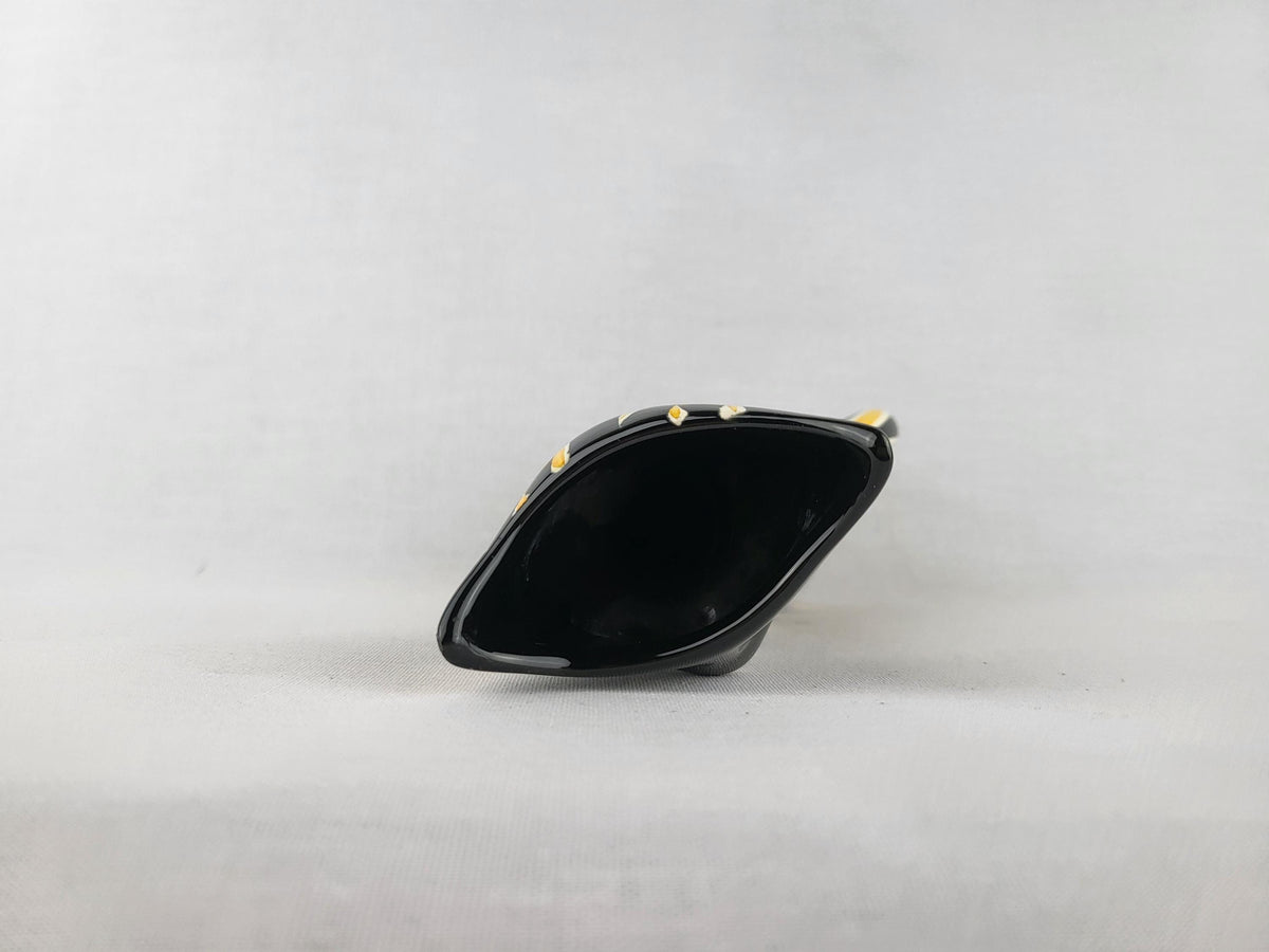 Vintage SCHMIDER KERAMIK Black and Yellow Tigris Cat Vase 4130 By Anneliese Beckh West German Pottery 1950s