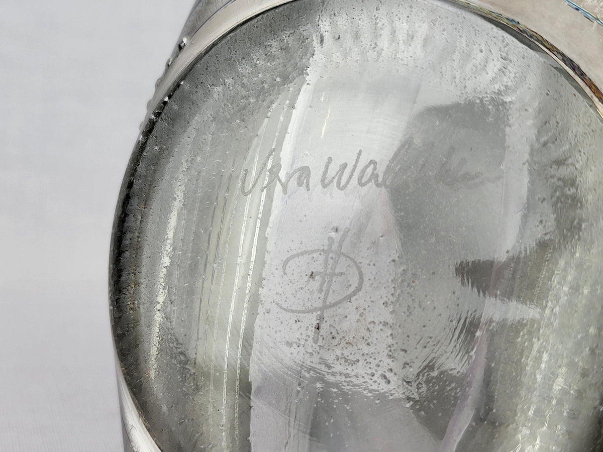 Vintage HEINER DUSTERHAUS Signed Doppel-Kobra Twin Vase for Vera Walther German Art Glass 1980s