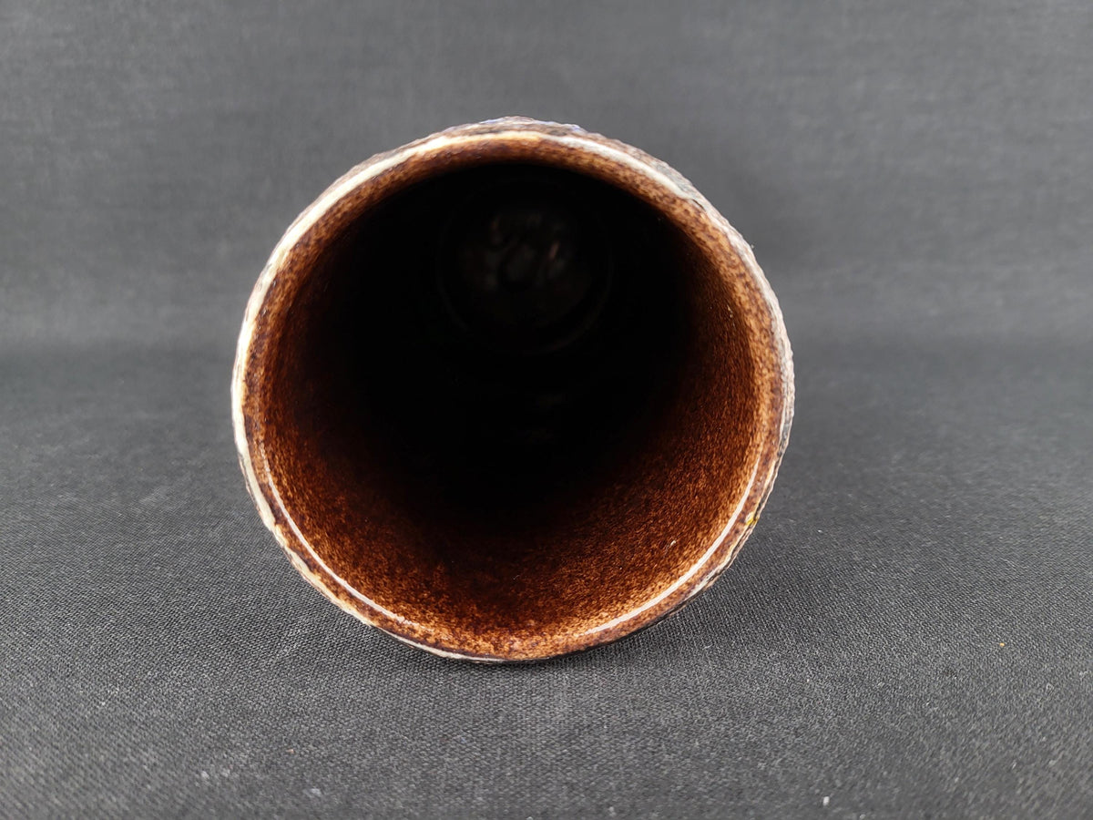 Vintage SCHLOSSBERG KERAMIK Vase With Blue "Saphir" Decor 231-20 West German Pottery 1960s