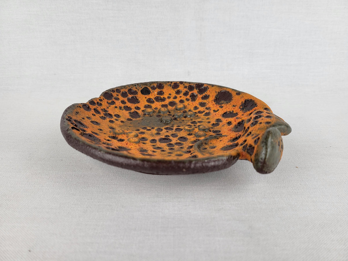 Vintage Orange UBELACKER (Ü-Keramik) Fat Lava Robot Decor Bowl/ Dish, 2815/16, West German Pottery