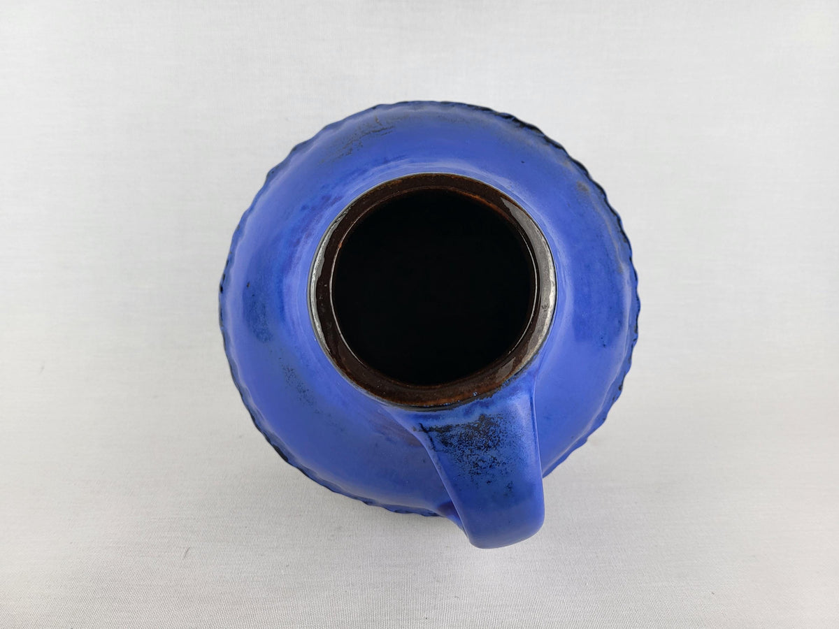 Vintage CARSTENS TÖNNIESHOF Handled Blue Vase 3002 20 West German Pottery