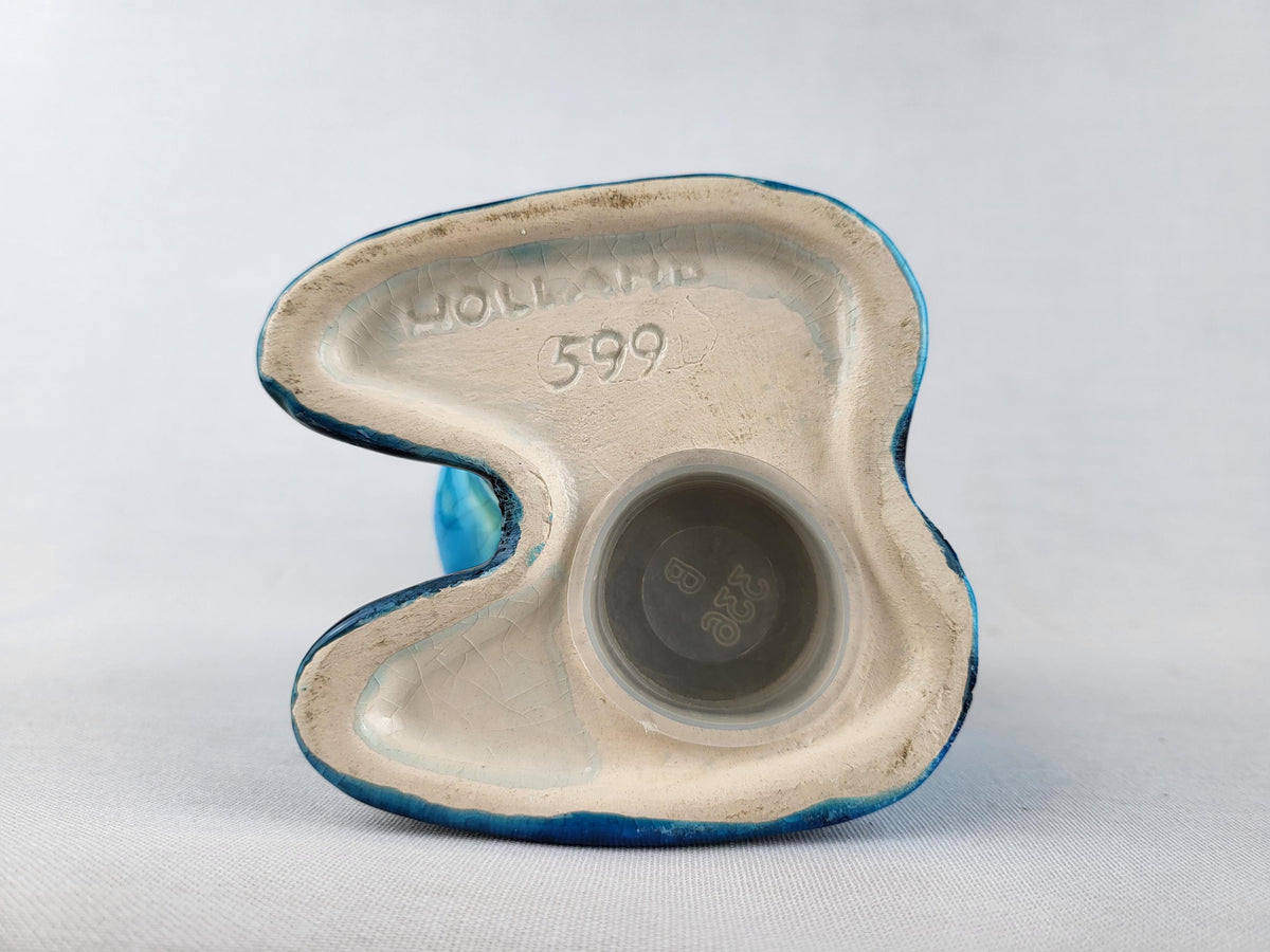Vintage JEMA HOLLAND Blue Green Money Box Figurine 559 Dutch Pottery 1960s 1970s